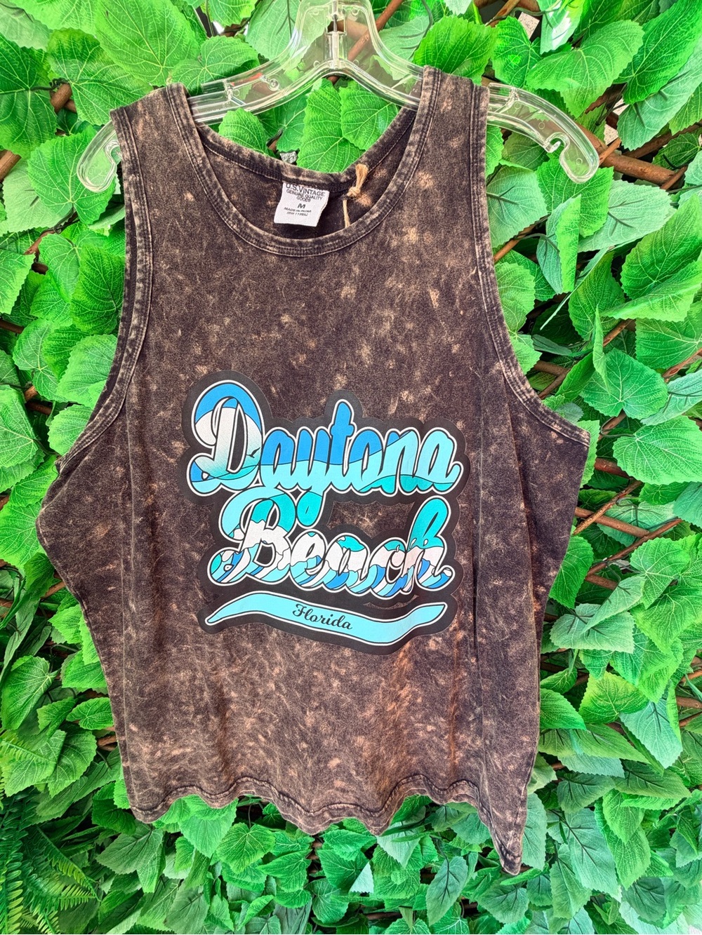 Daytona Beach Graphic Muscle Tank - Blue & White Logo
